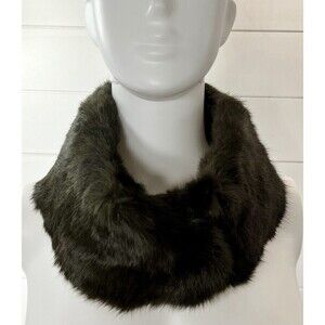 Genuine Brown Rabbit Stole Clip One Size Retro Glam Mob Wife